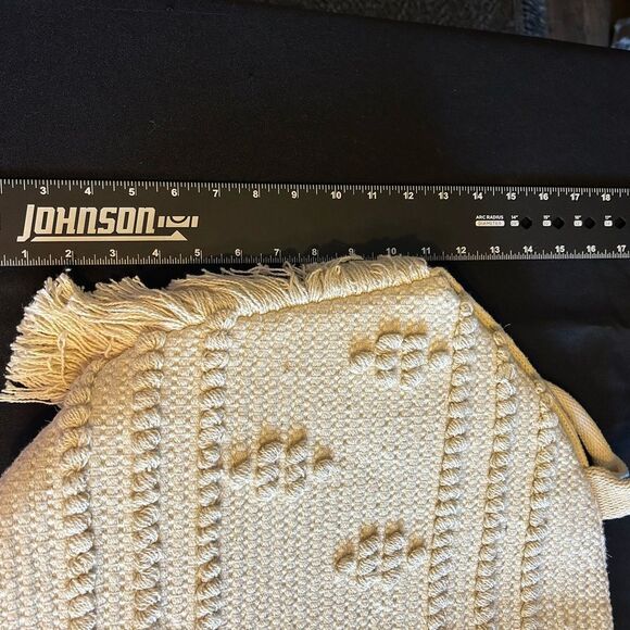 Shade Shore Elegant Cream Woven Large Tote Bag New - Picture 8 of 13